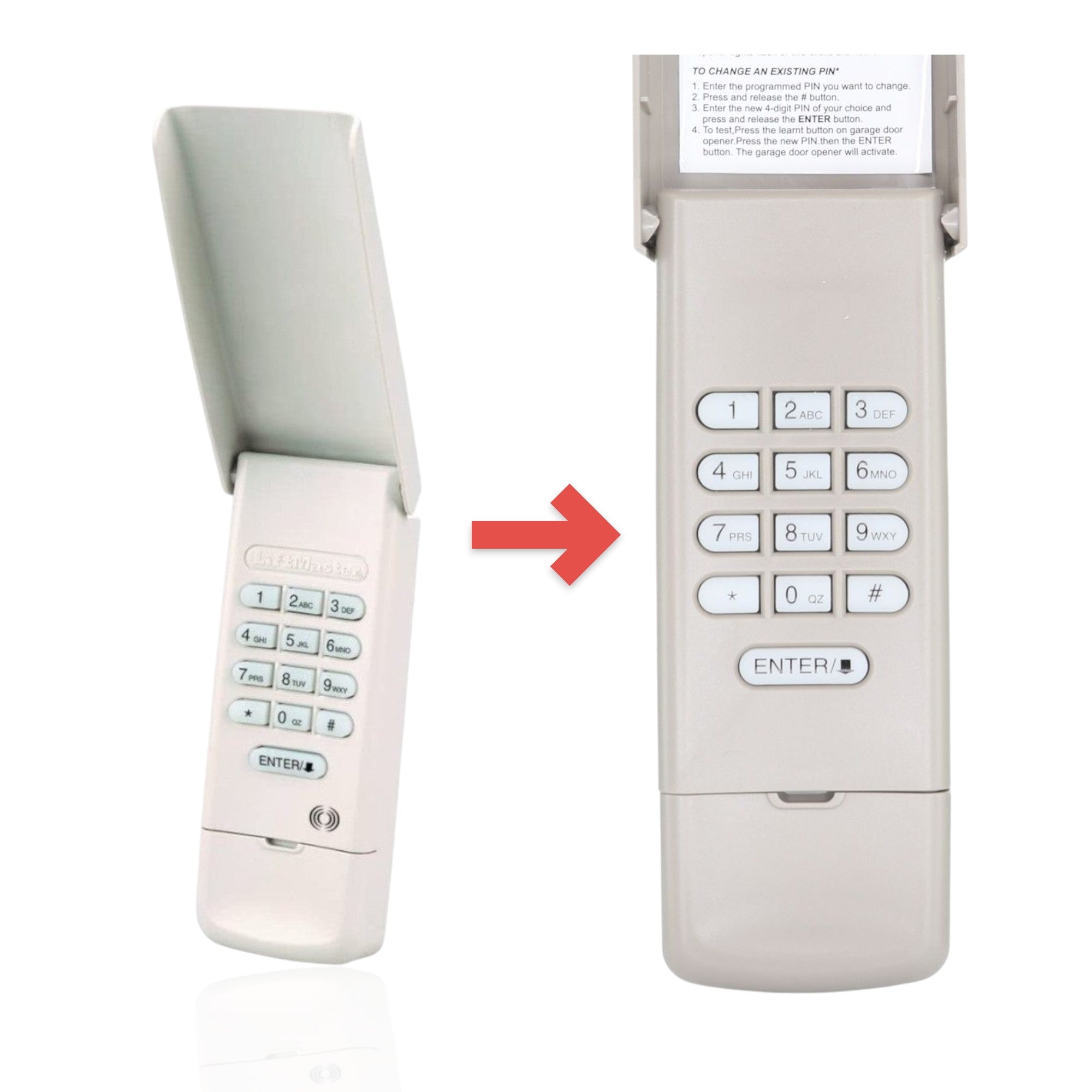 Anderic Substitute for LiftMaster 377LM / 377LMC Wireless keyless entry 315MHz Garage Door Opener Remote Control [877MAX]