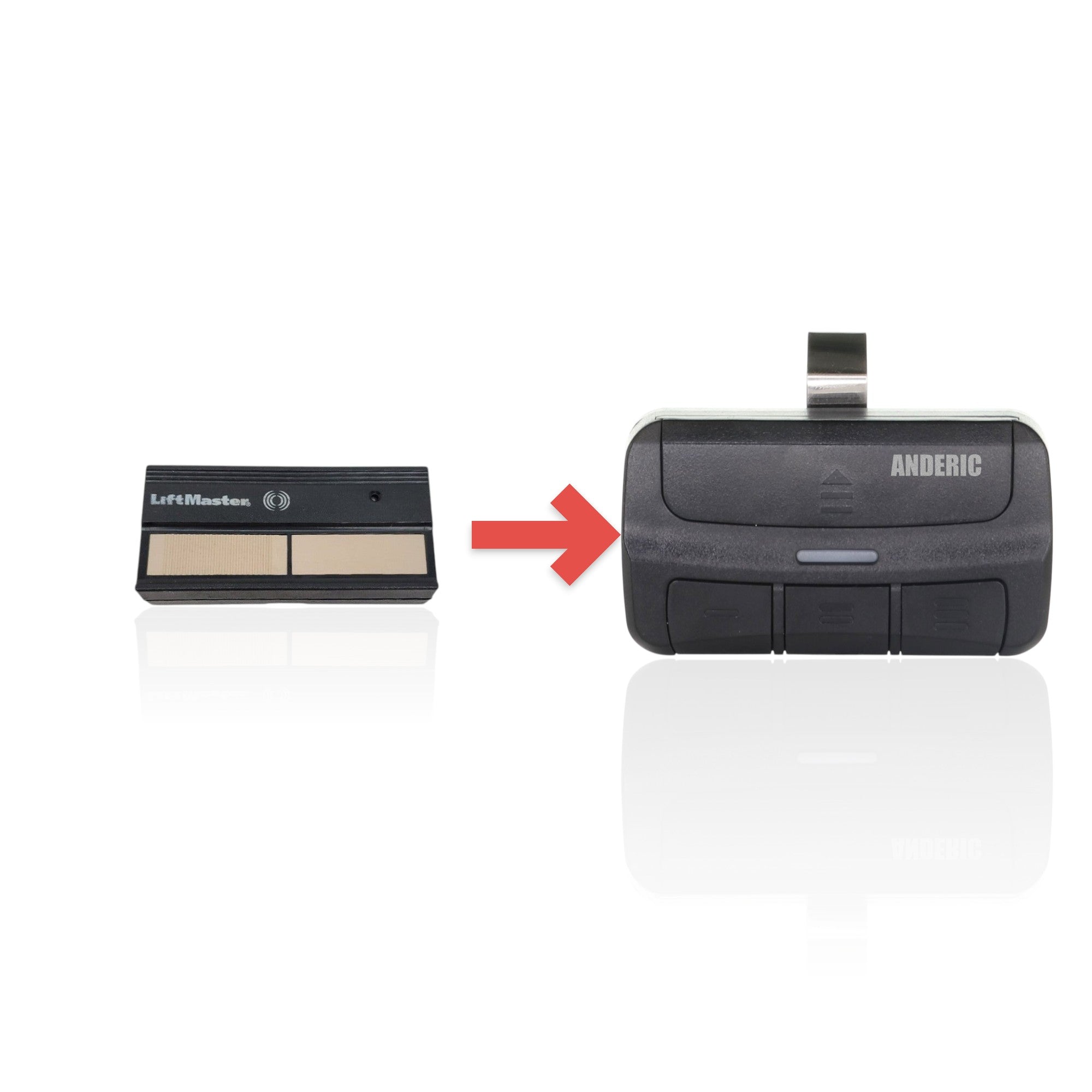 Anderic Substitute for LiftMaster 362LM / 362LMC 2-Button Visor 315MHz 9-dip switch Garage Door Opener Remote Control [375UT-3button]