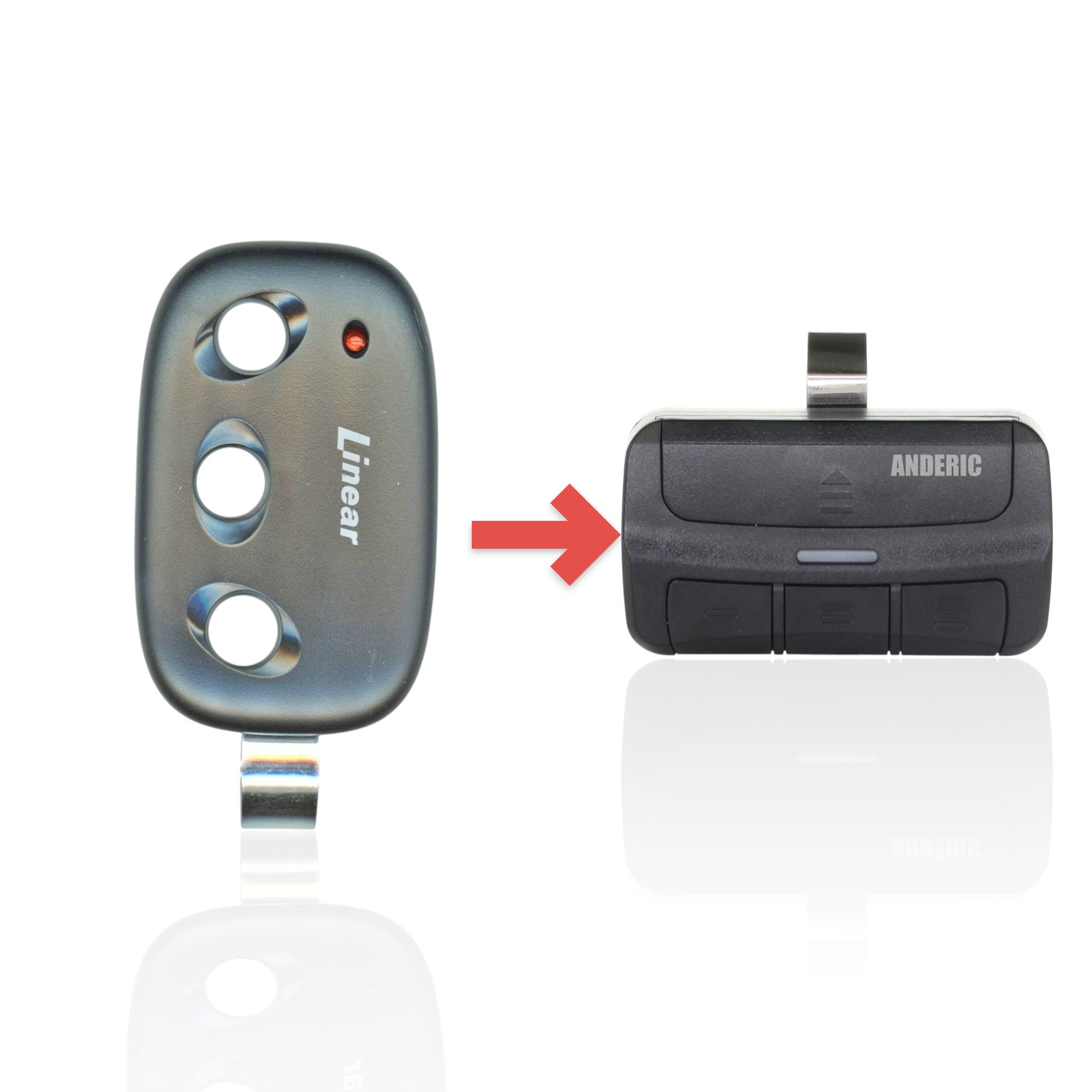 Anderic Substitute for Linear MCT-3 DNT00089 MegaCode 3-Button 318 mhz Garage Door Opener Remote Control [375UT-3button]