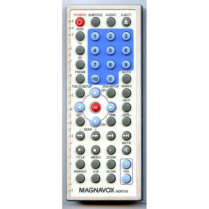 Control remoto de DVD Magnavox MDR700