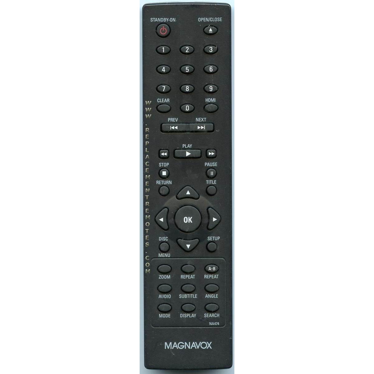 Control remoto de DVD Magnavox NA474UD