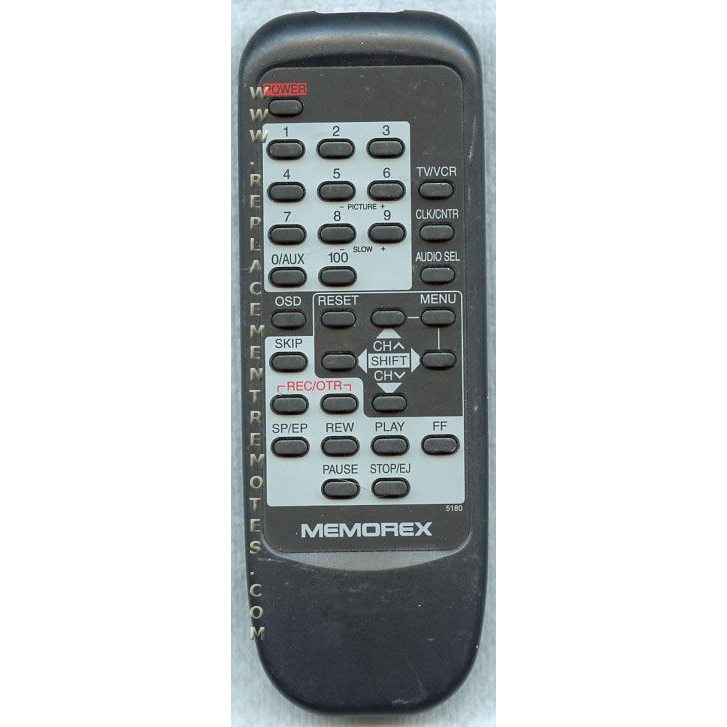 Télécommande pour magnétoscope Memorex 5180