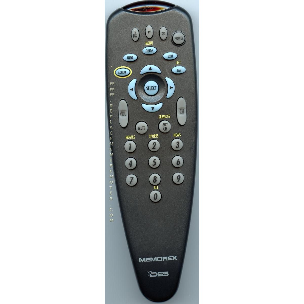 Télécommande satellite Memorex RCNN196