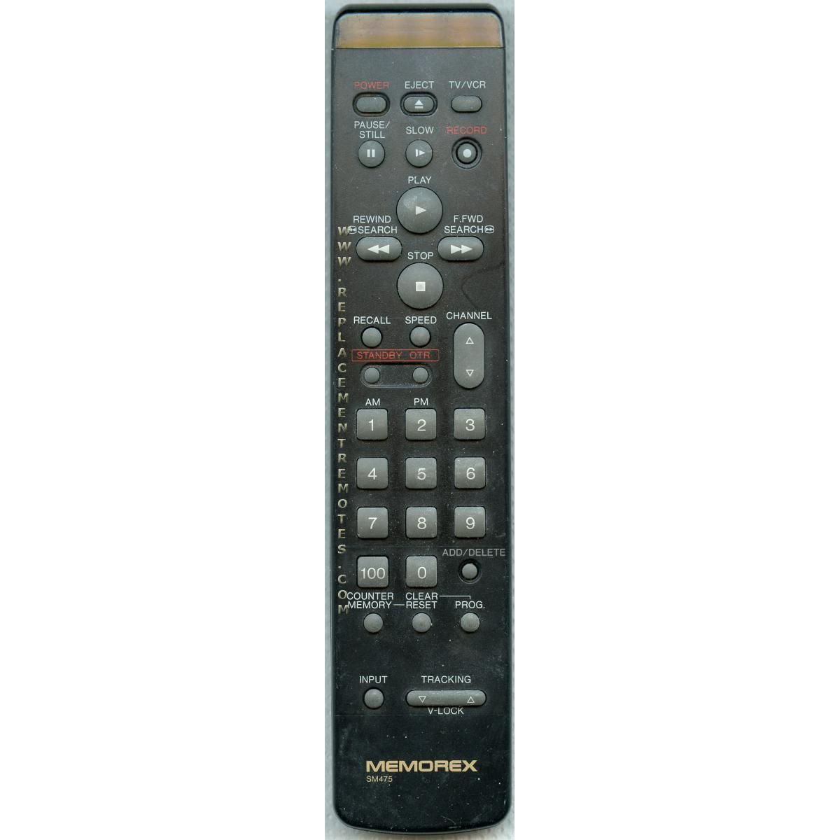 Memorex VSQS1229 VCR Remote Control