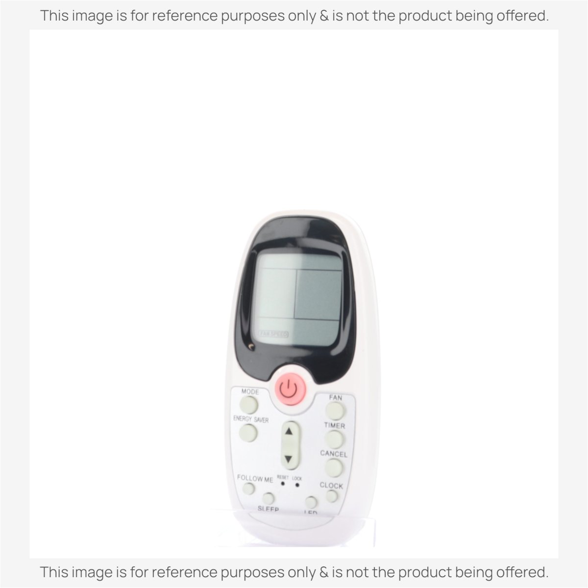 Anderic KTN828 replacement remote control for Midea air conditioners featuring a white body and backlit LCD screen.