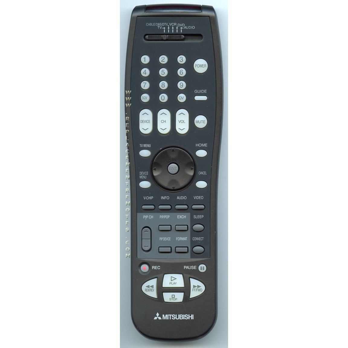 Télécommande pour téléviseur Mitsubishi 290P117B10