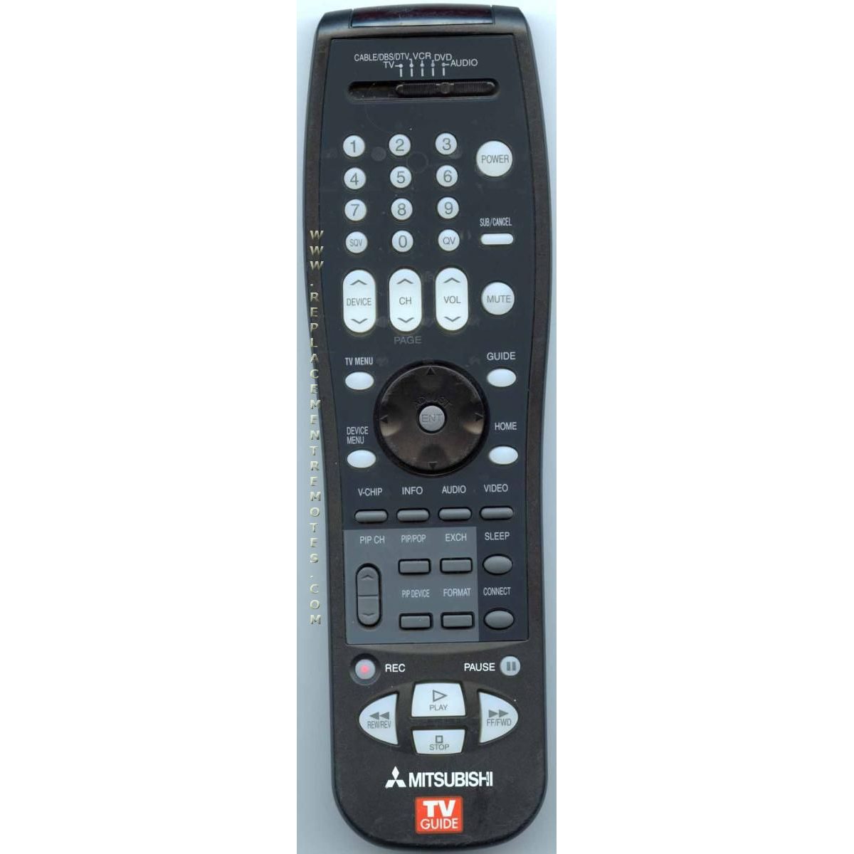 Mitsubishi 290P123A20 TV Remote Control