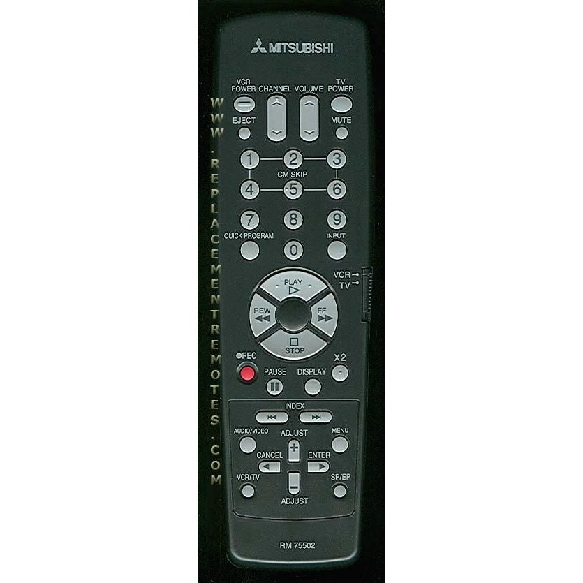Mitsubishi RM75502 VCR Remote Control