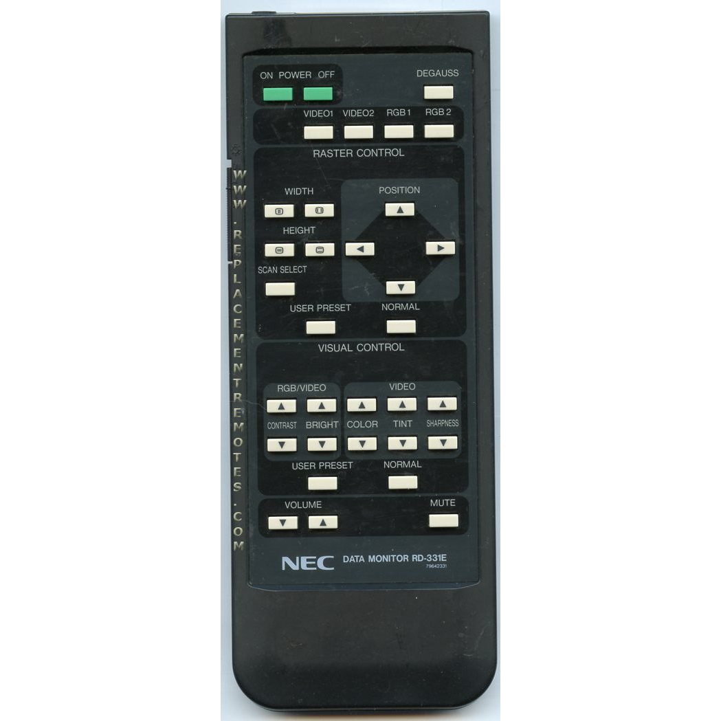 Control remoto del monitor NEC RD331E