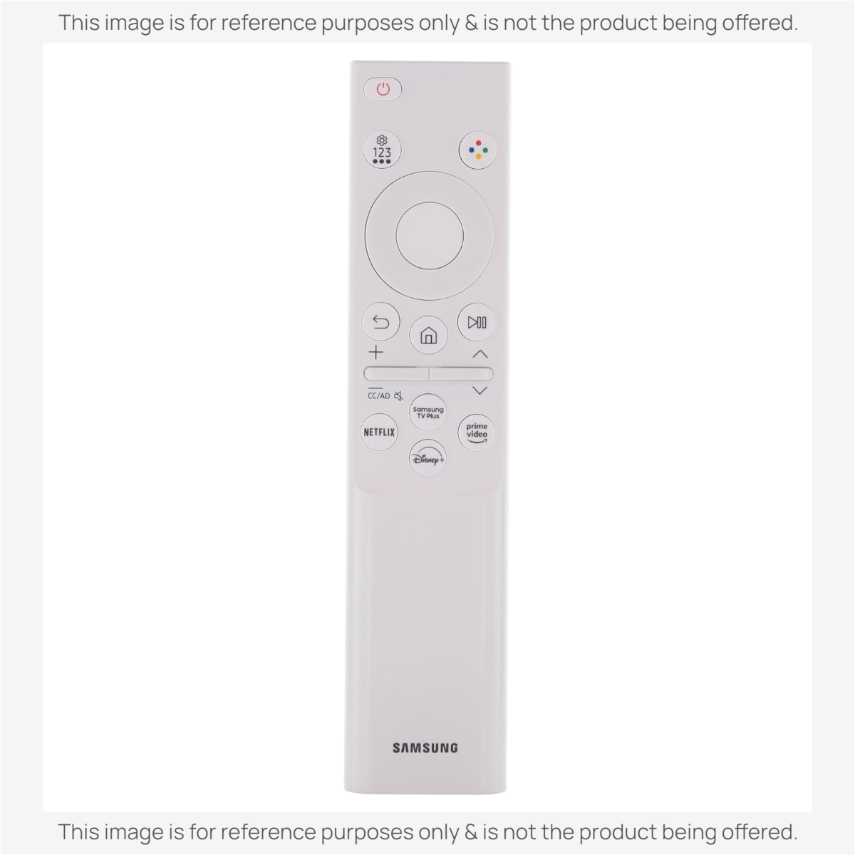 Anderic white Samsung BN59-01458A TV monitor remote control with dedicated streaming service buttons