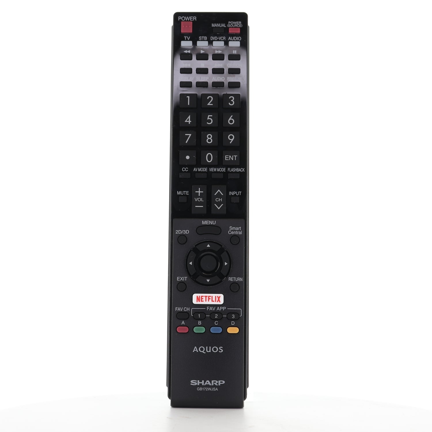 Sharp GB172WJSA Aquos TV Remote Control | Netflix | IR - RRMCGB172WJSA