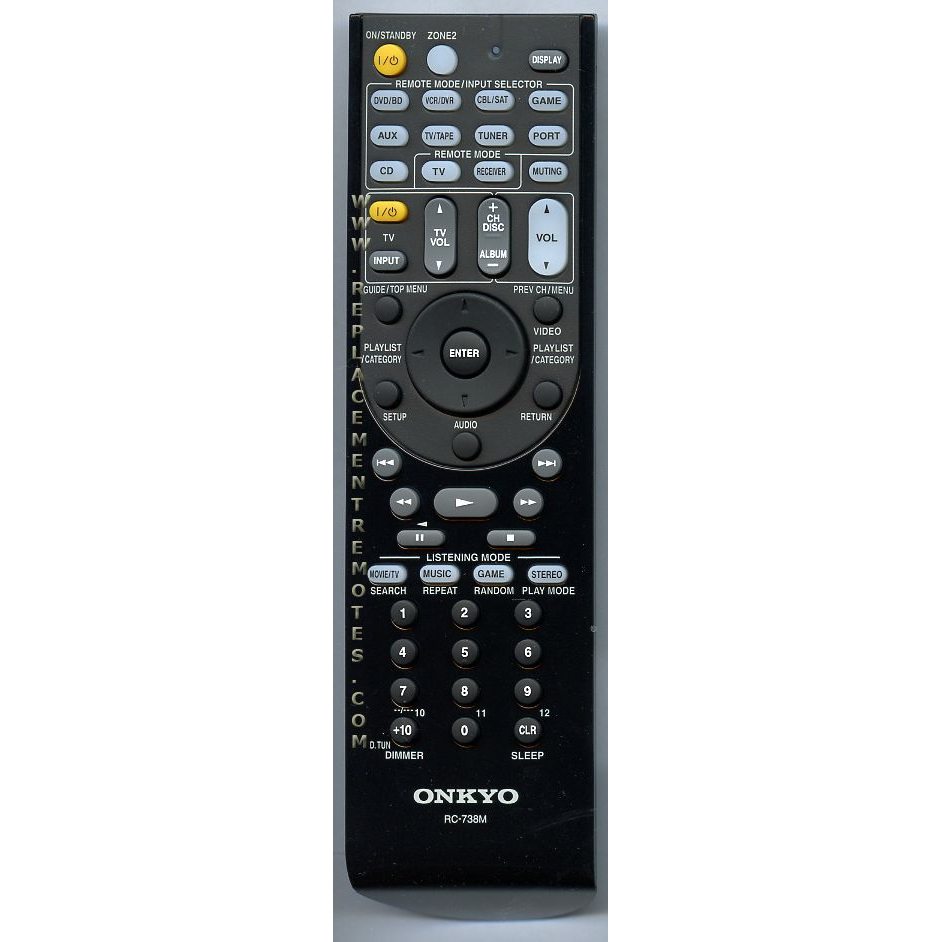 Control remoto del receptor Onkyo RC738M