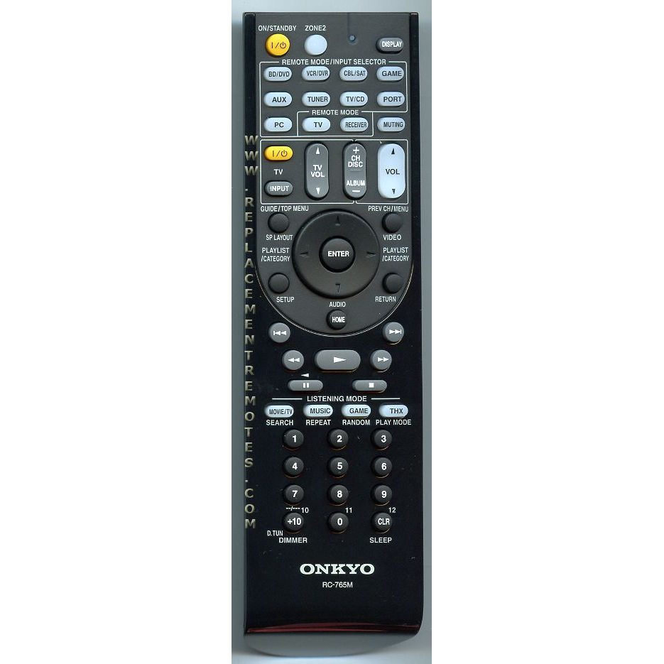 Control remoto del receptor Onkyo RC765M