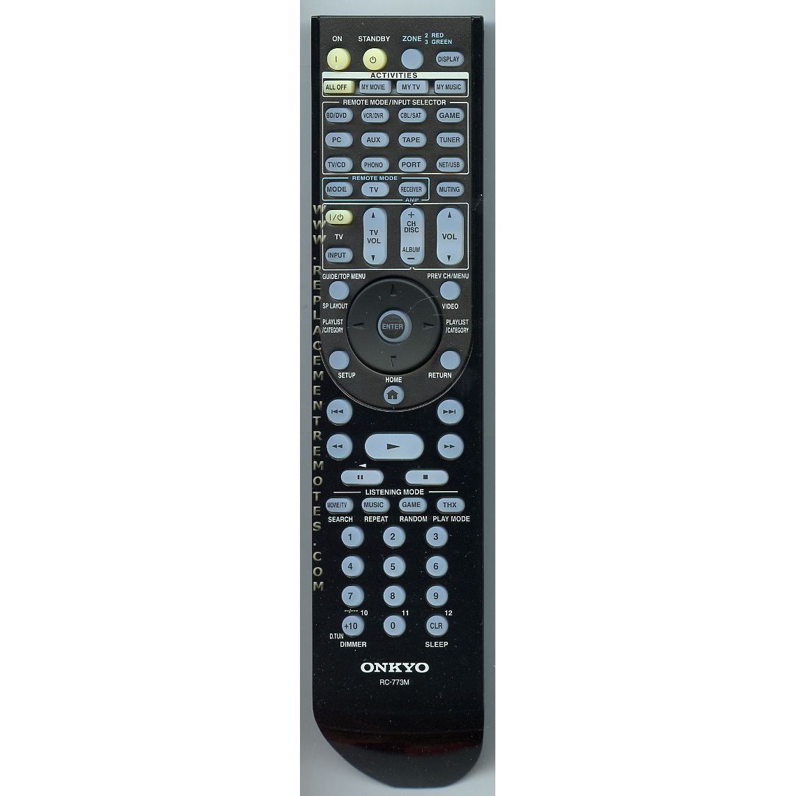 Control remoto del receptor Onkyo RC773M