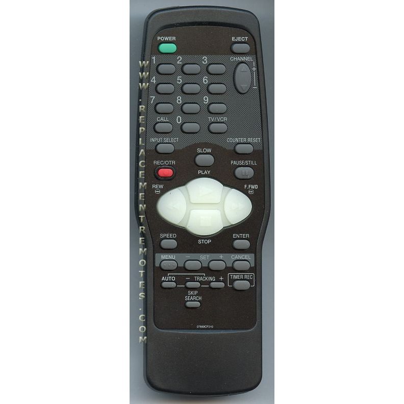 Orion 07660CF010 VCR Remote Control