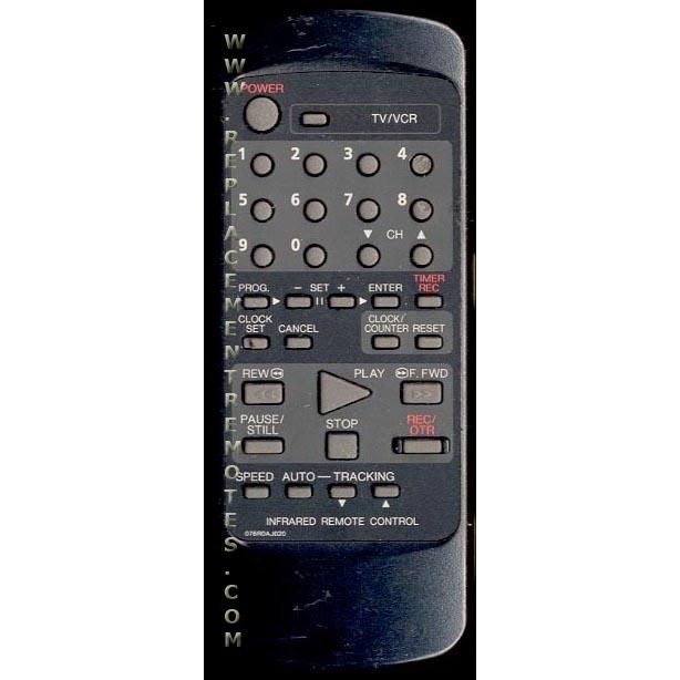 Orion 076R0AJ020 VCR Remote Control