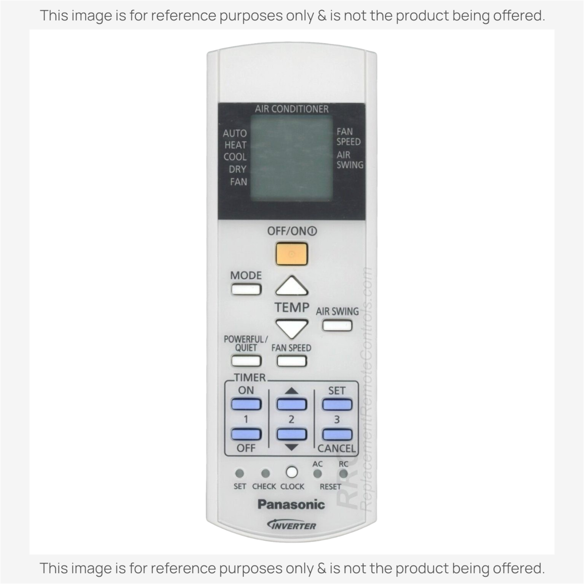 Anderic universal air conditioner remote control with backlit LCD screen, numeric buttons, and mode settings.
