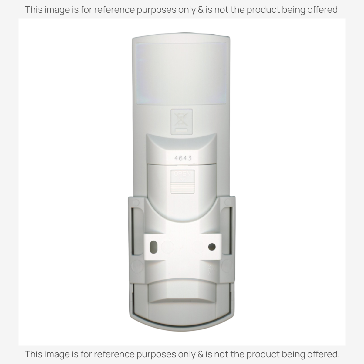 Anderic replacement remote control for Panasonic air conditioners in a light grey finish with a wall mount bracket.