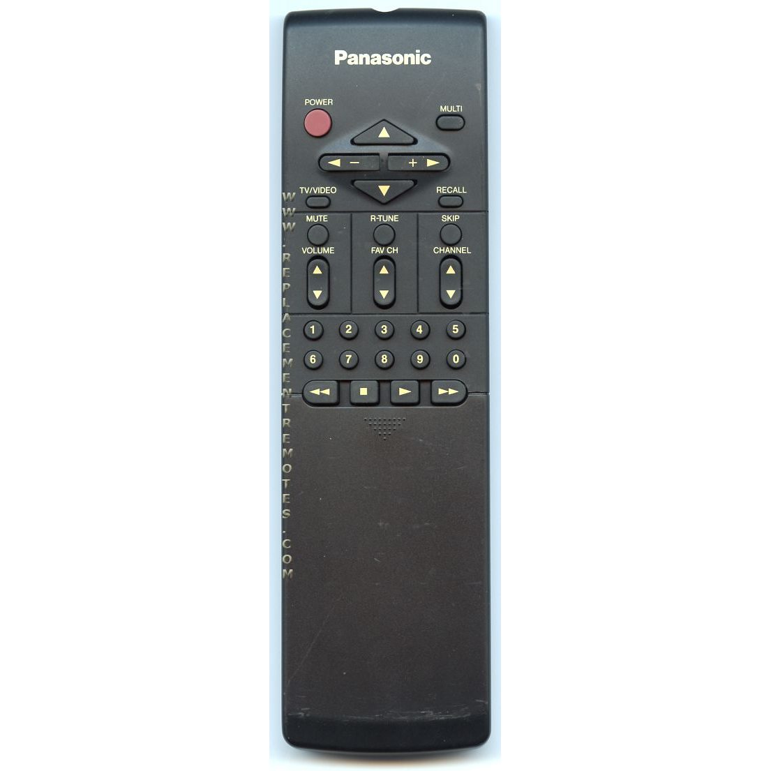 Panasonic EUR51700 VCR Remote Control