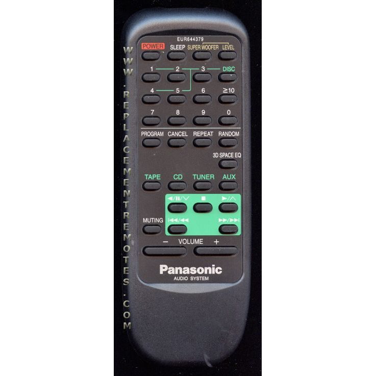 Panasonic EUR644379 Audio Remote Control