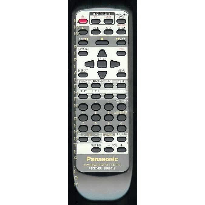Control remoto del receptor Panasonic EUR647131