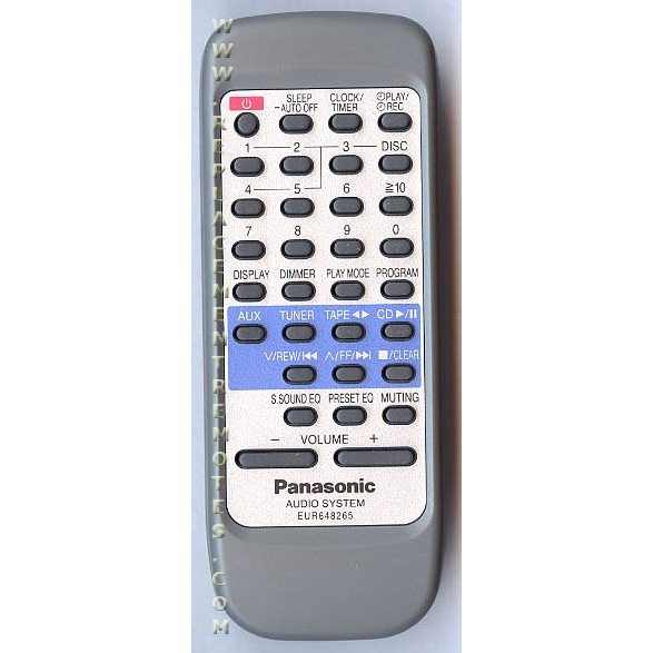 Panasonic EUR648265 Audio Remote Control