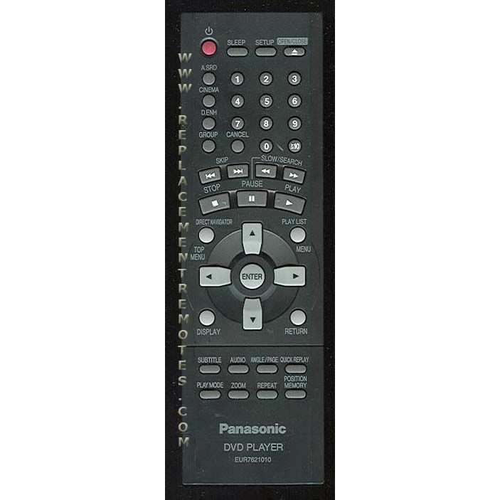 Panasonic EUR7621010 DVD Remote Control
