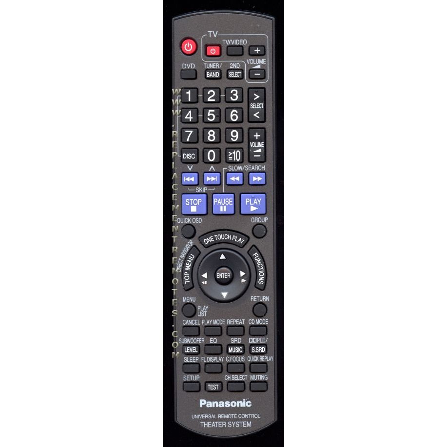 Panasonic EUR7662YW0 Home Theater Remote Control