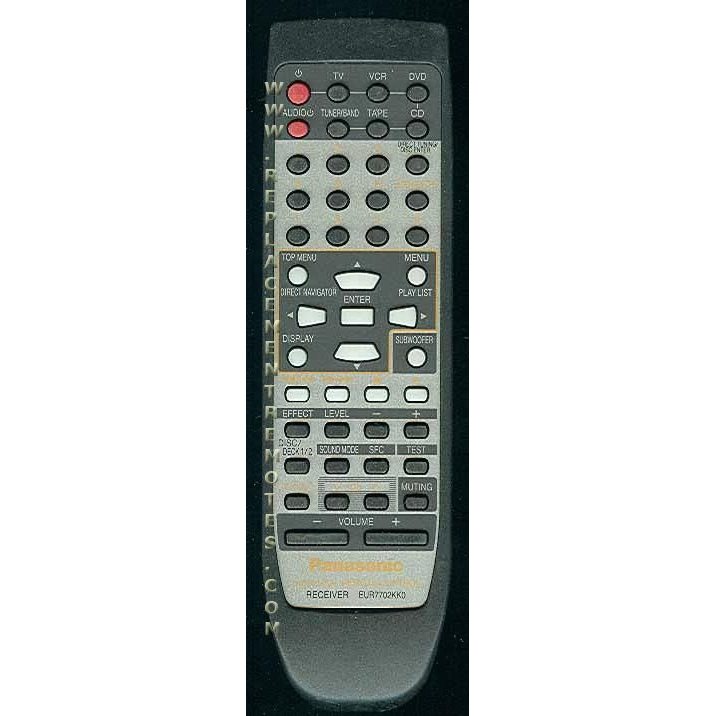 Control remoto del receptor Panasonic EUR7702KK0