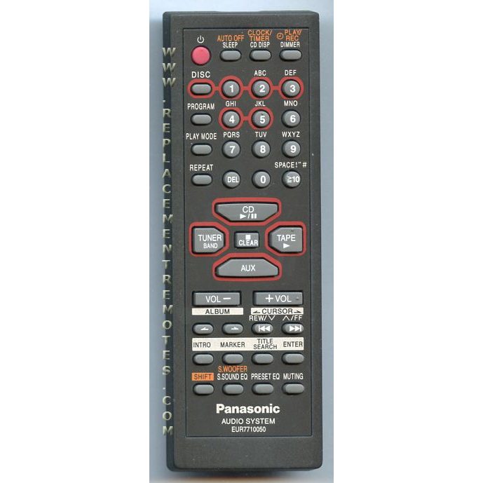 Control remoto de audio Panasonic EUR7710050