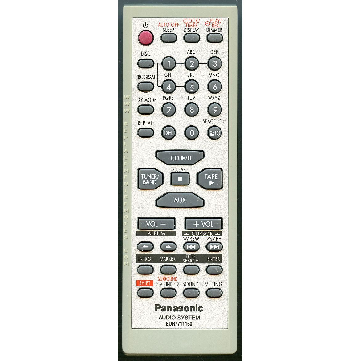Control remoto de audio Panasonic EUR7711150