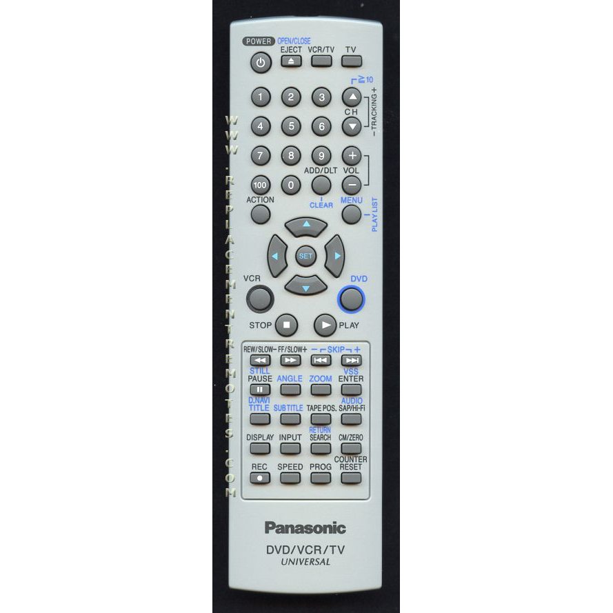 Télécommande Panasonic EUR7724KE0R pour téléviseur/magnétoscope/DVD