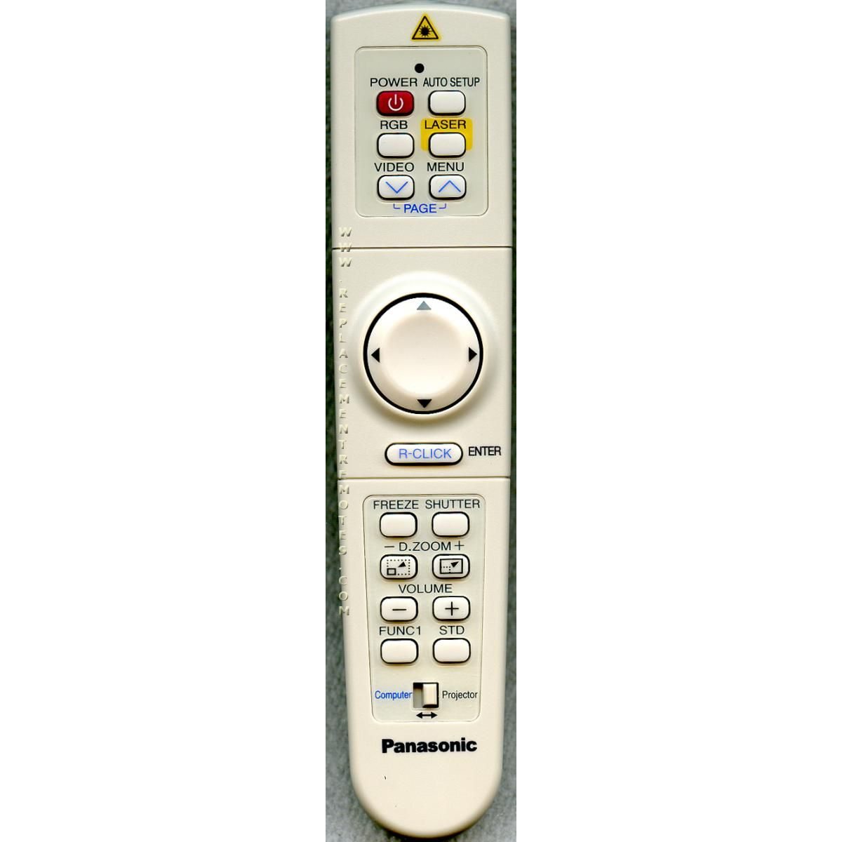 Panasonic N2QAEA000015 Projector Remote Control