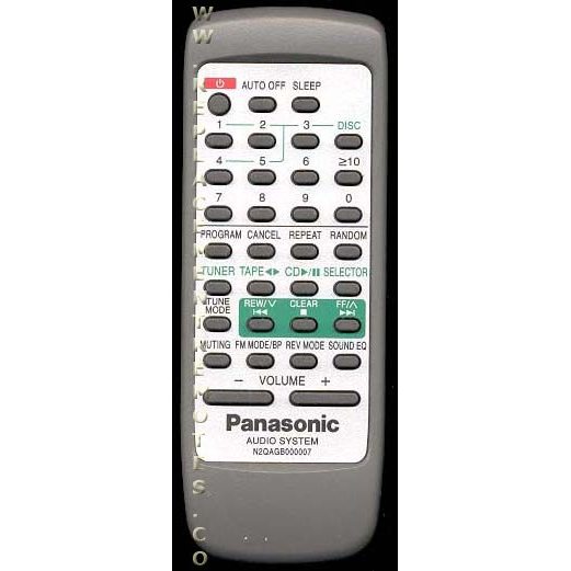 Panasonic N2QAGB000007 Audio Remote Control