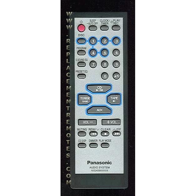 Control remoto de audio Panasonic N2QAGB000029
