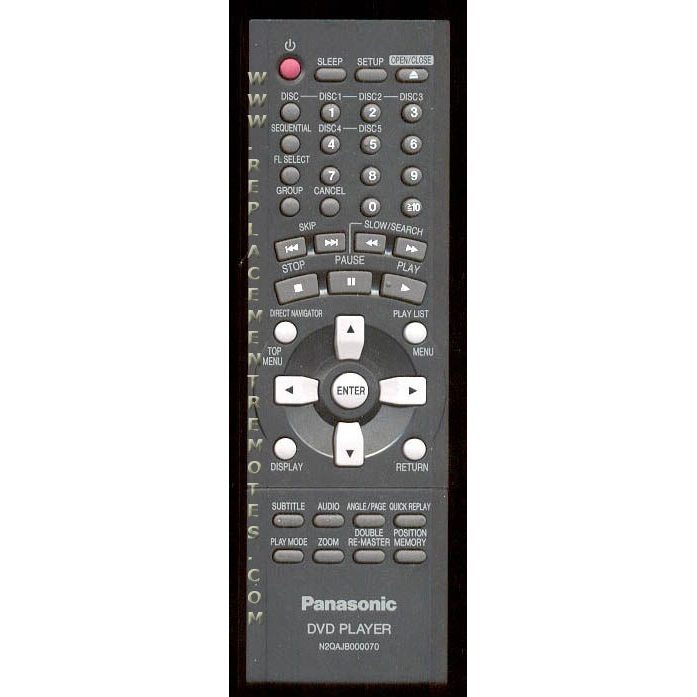 Panasonic N2QAJB000070 DVD Remote Control