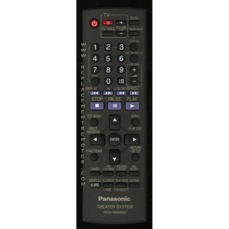 Panasonic N2QAYB000083 Home Theater Remote Control