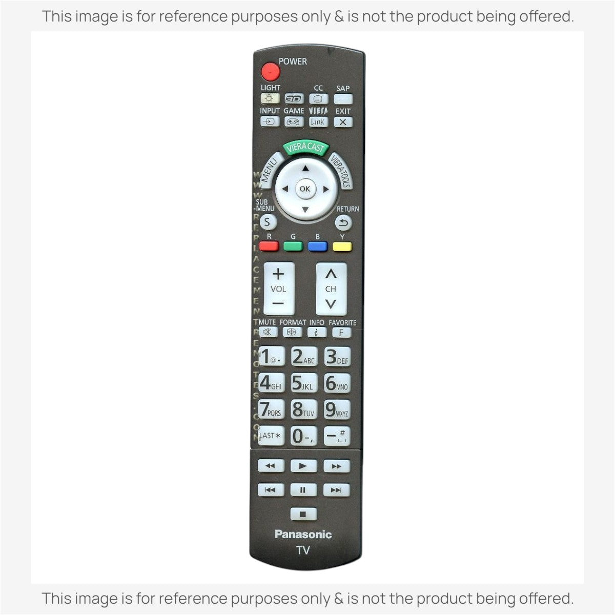Control remoto para TV Panasonic N2QAYB000571