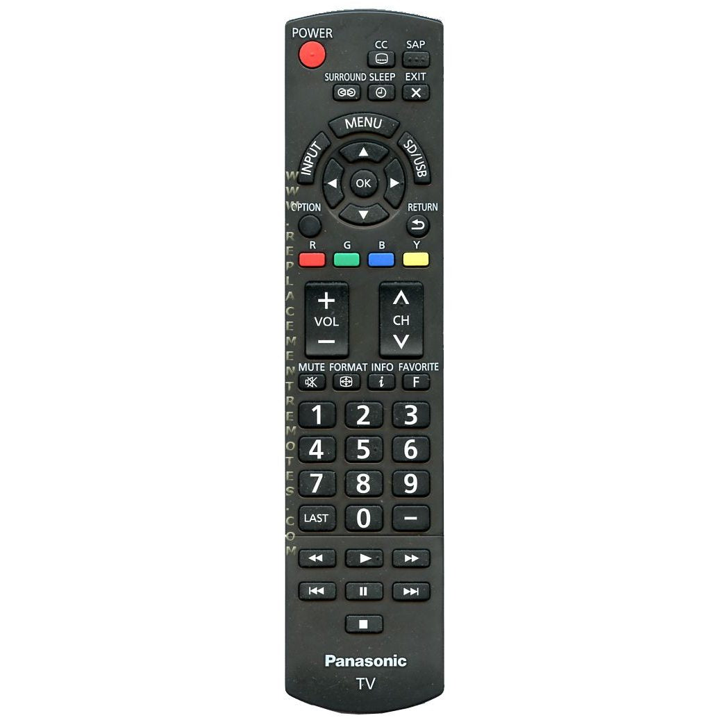 PANASONIC N2QAYB000736リモコン(Tv5294) Substitute for Panasonic N2QAYB000706 Standard TV Remote Control | No