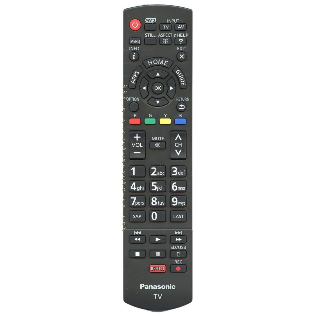 Control remoto para televisor Panasonic N2QAYB000838