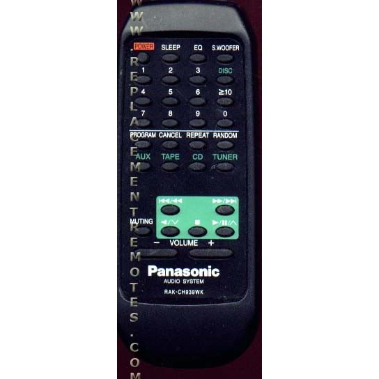 Panasonic RAKCH939WK Audio Remote Control