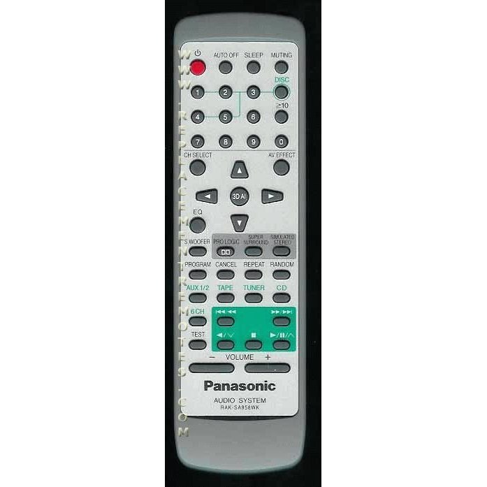 Control remoto de audio Panasonic RAKSA958WK