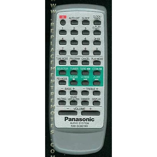 Control remoto de audio Panasonic RAKSC981WK