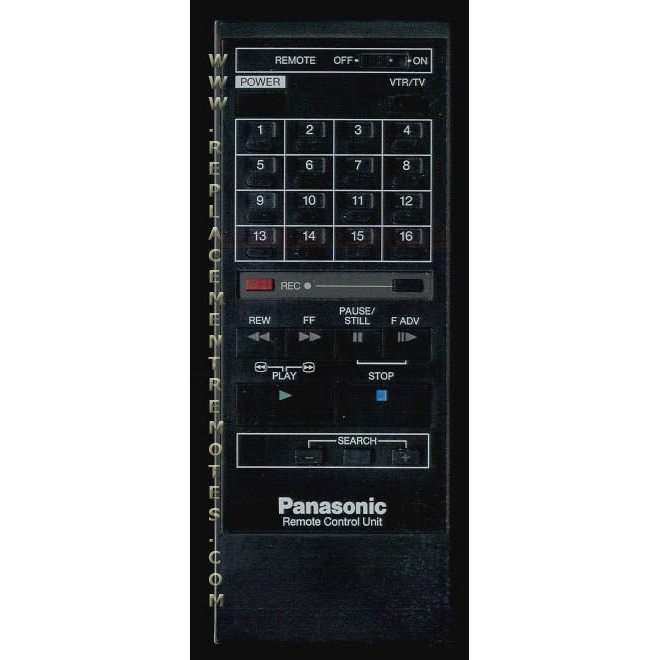 Panasonic VEQ0473 VCR Remote Control