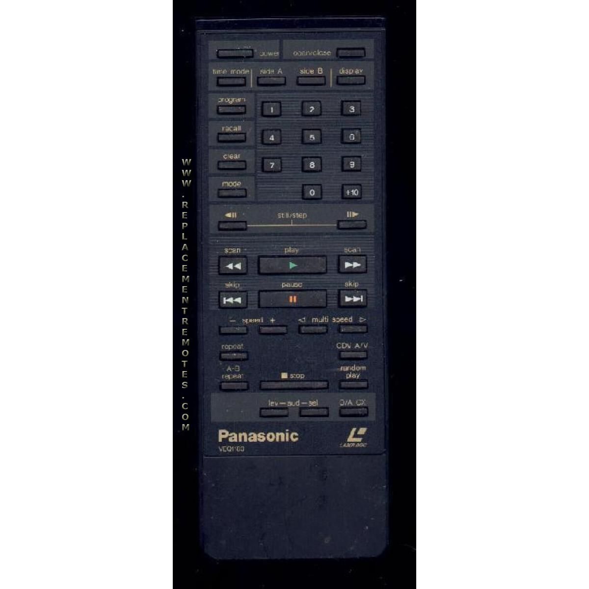 Control remoto de disco láser Panasonic VEQ1183