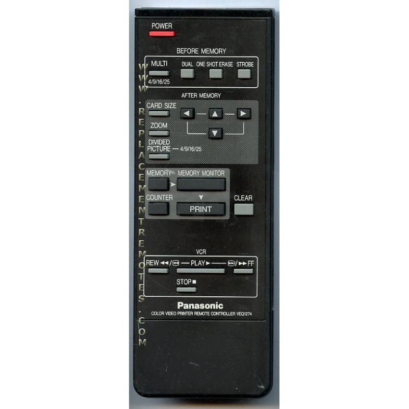 Panasonic VEQ1274 Consumer Electronics Remote Control