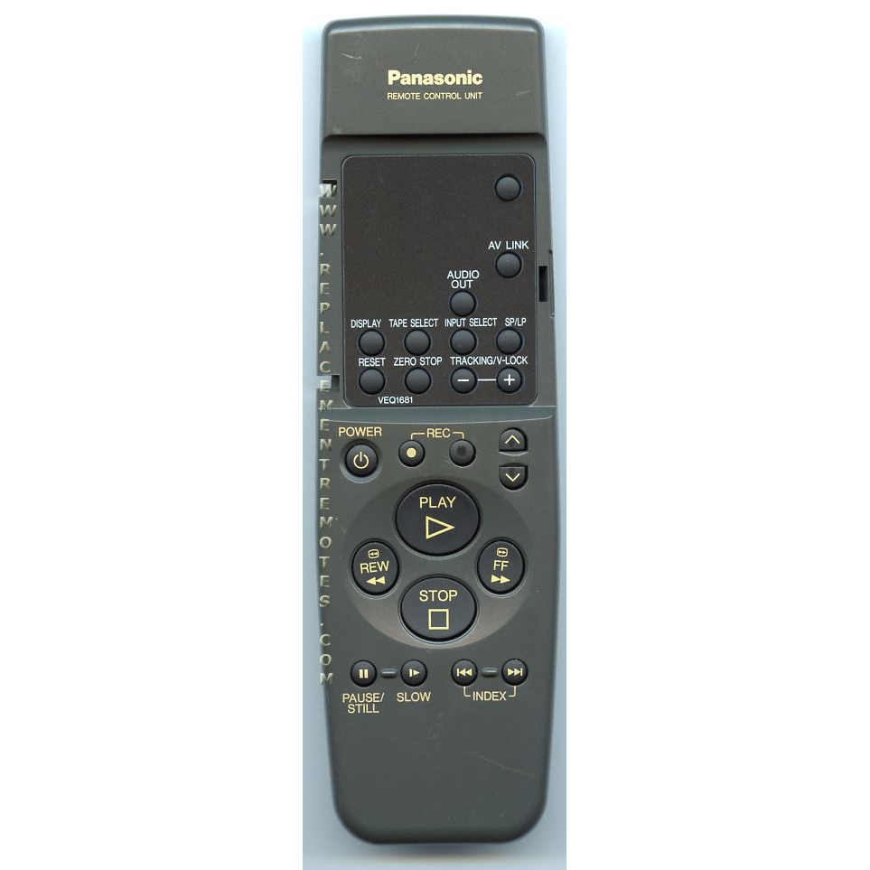 Panasonic VEQ1681 VCR Remote Control
