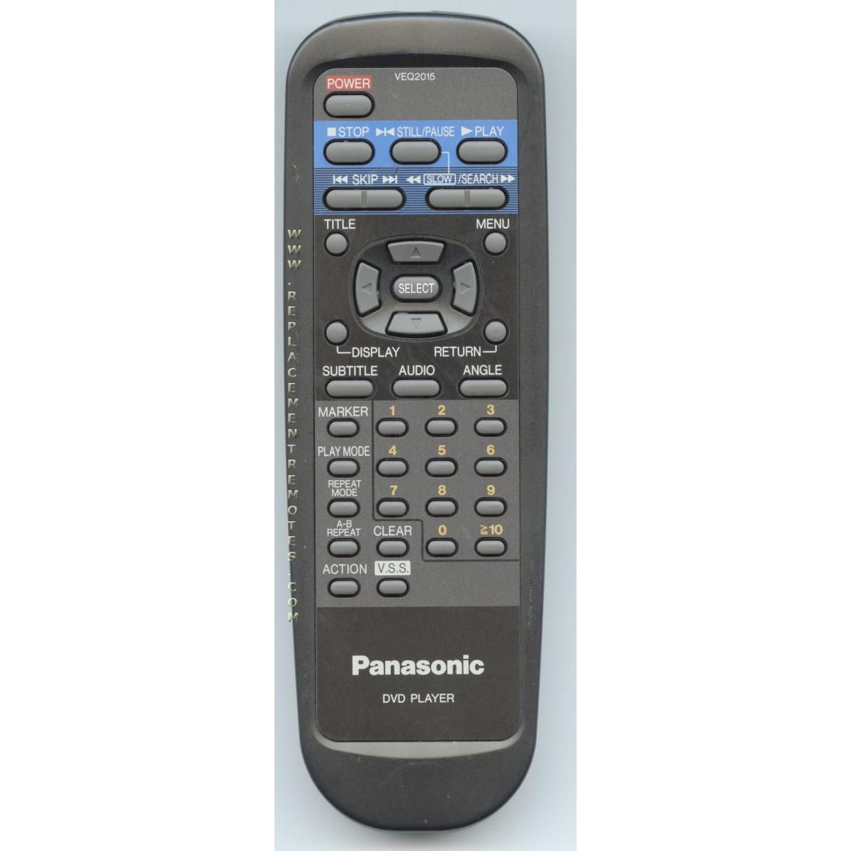 Panasonic VEQ2015 DVD Remote Control