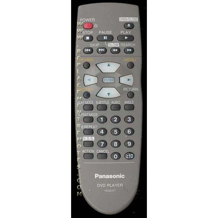 Panasonic VEQ2377 DVD Remote Control