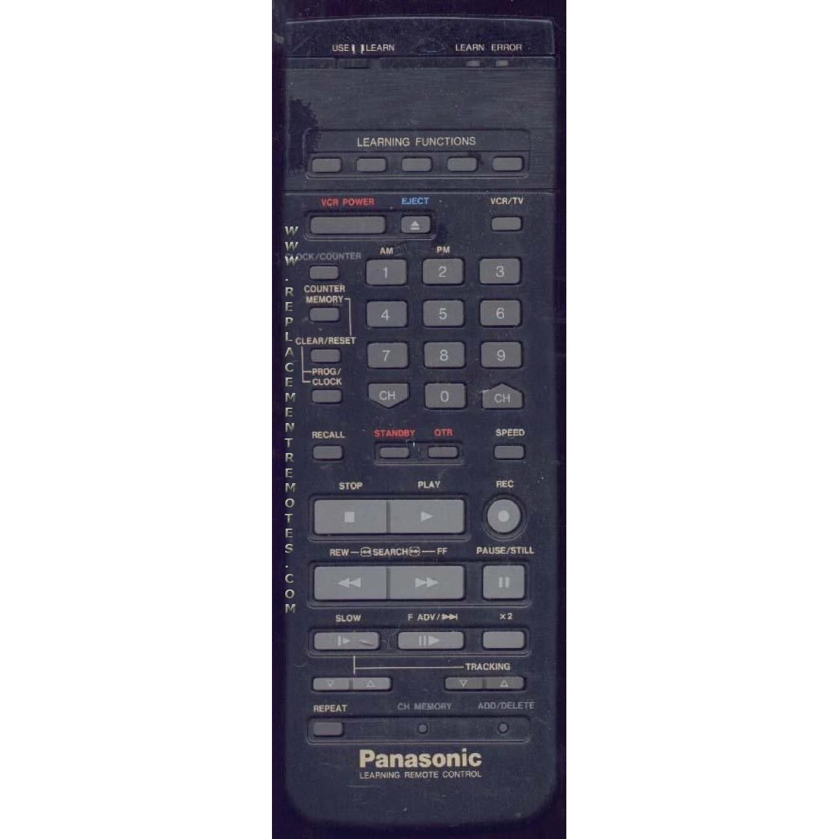 Panasonic VSQS0823 VCR Remote Control